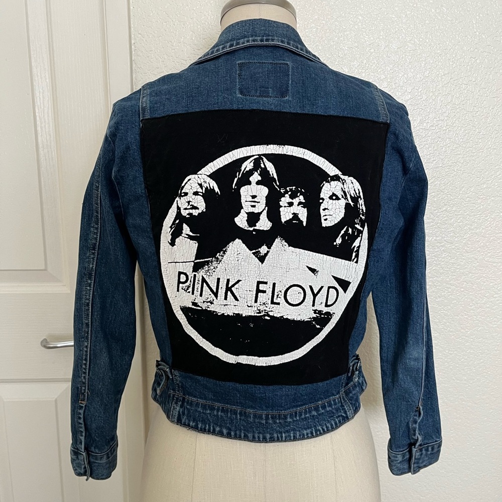 Lucky Brand Pink Floyd Back Patch Denim Jacket